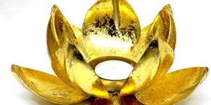 Golden Steel Cup Tealight Holder