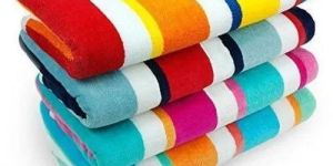 Cotton Striped Bath Towel