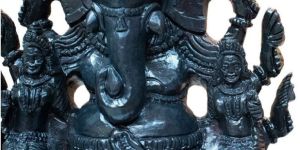 Black Shaligram Ganesha Statue