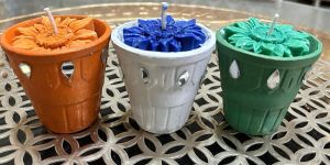 Handmade Glass Scented Candle