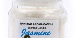Jasmine Scented Glass Jar Candle