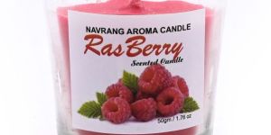 Raspberry Votive Glass Candle