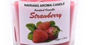 Strawberry Votive Glass Candle