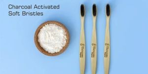 CHARCOAL BRISTLE BAMBOO TOOTHBRUSH