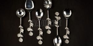 1062 Stainless Steel Salad Server Set of 6 Pcs