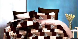 3D Heavy Soft Leaf Printed Double Bed Sheet