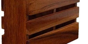 2 Compartment Wooden Cutlery Holder