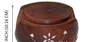 Brown Wooden Tea Coaster Set