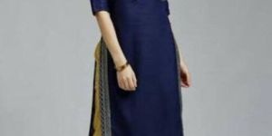 Ladies Blue Cotton Kurti
