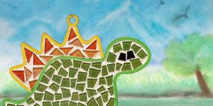 Dinosaur Mosaic Wall Art