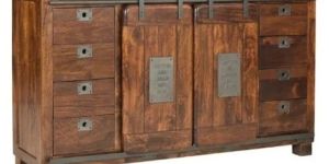 Mango Wood Double Sliding Door Cabinet