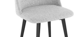 White Upholstered Iron Chair