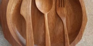 Wooden Bowl Cutlery Set