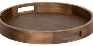 Wooden Round Serving Tray