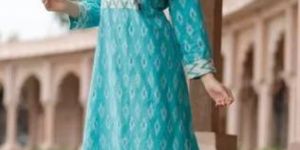 Cotton Sanganeri Printed Kurti