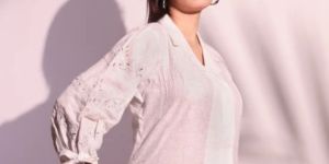 Cutwork Embroidered a Line Frock