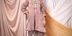 Honeycomb Sleeve Printed Palazzo Set