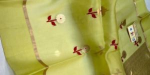 Banarasee Handloom Kora Organza Silk Saree