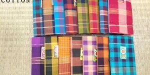 Casual Wear Checked Cotton Saree