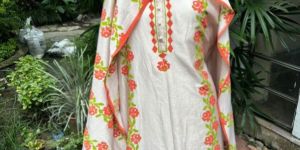 Floral Print Chanderi Silk Unstitched Salwar Suit