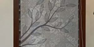 Grey Polyester Printed Window Blinds