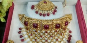Gold Plated Jewellery Jhaler Set