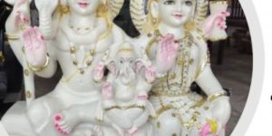 Marble Shiv Parvati Statue