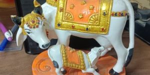 Marble Kamdhenu Cow Statue