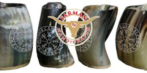 Xl Viking Drinking Ox Horn Mug and Tankard
