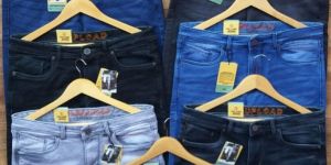 Mens Dobby Knitted Denim Jeans