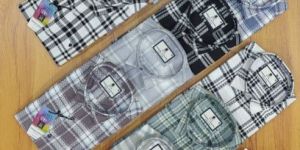 Mens Mock Leno Weave Check Shirt