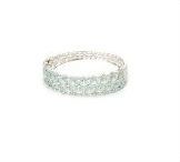 White Rhodium Plated Light Turquoise Bracelet