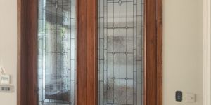 Stained Glass Black Finish Door