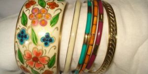 Brass Epoxy Inlay Bangles Set
