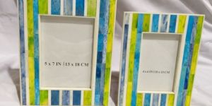 Colorful Bone Chip and MDF Photo Frame