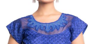 Boat Neck Readymade Blouse