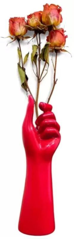 Hand Shape Ceramic Flower Vase