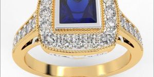 Blue Gemstone Diamond Rings