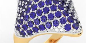 Blue Gems Gold Ring
