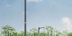 Vicorian Cast Iron Lamp Pole with Double Arm Bracket