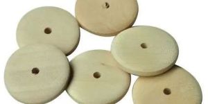 Round Plain Flat Wooden Beads