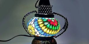 Wood Iron Lantern Lamp
