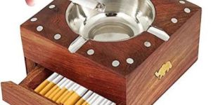 Wooden Drawer Cigarette Ashtray