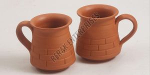 Handmade Terracotta Clay Mug Set