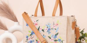ED174 Jute Embroidery Tote Bag