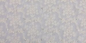 Pure White Embroidered Georgette Fabric
