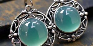 Niamh Real Aquamarine Stone Circle Hoop Earrings for Women