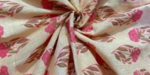 Pink Floral Cotton Fabric