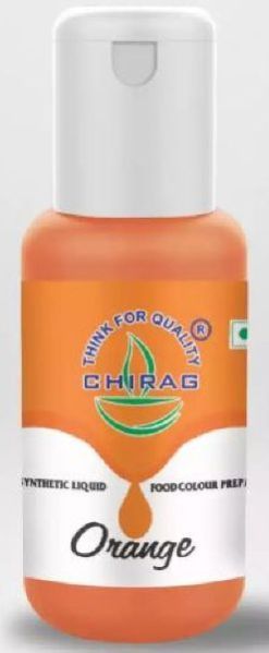 Orange Liquid Food Color Bottle