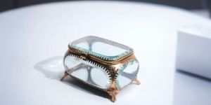 Antique Glass Jewelry Box
